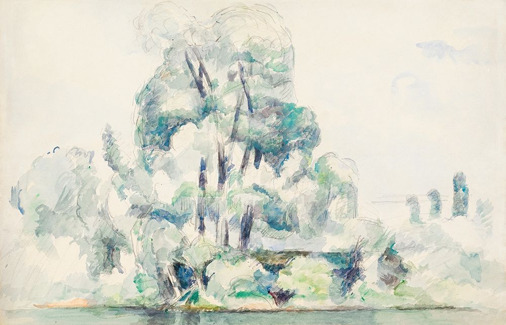 Banks of the Seine at Médan art print by Paul Cezanne for $57.95 CAD