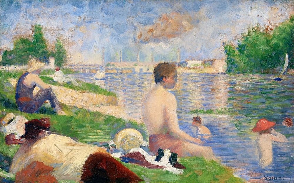 Final Study for â€œBathers at AsniÃ¨resâ€�Â  art print by Georges Seurat for $57.95 CAD