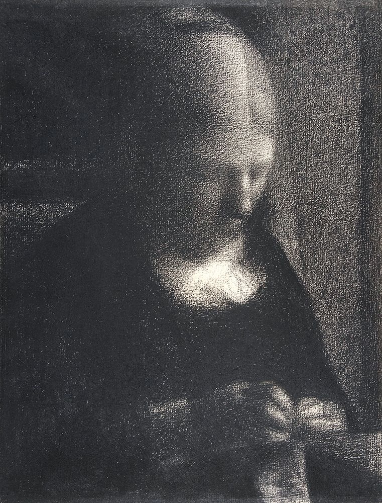 The Artistâ€™s Mother Doing Embroidery art print by Georges Seurat for $57.95 CAD