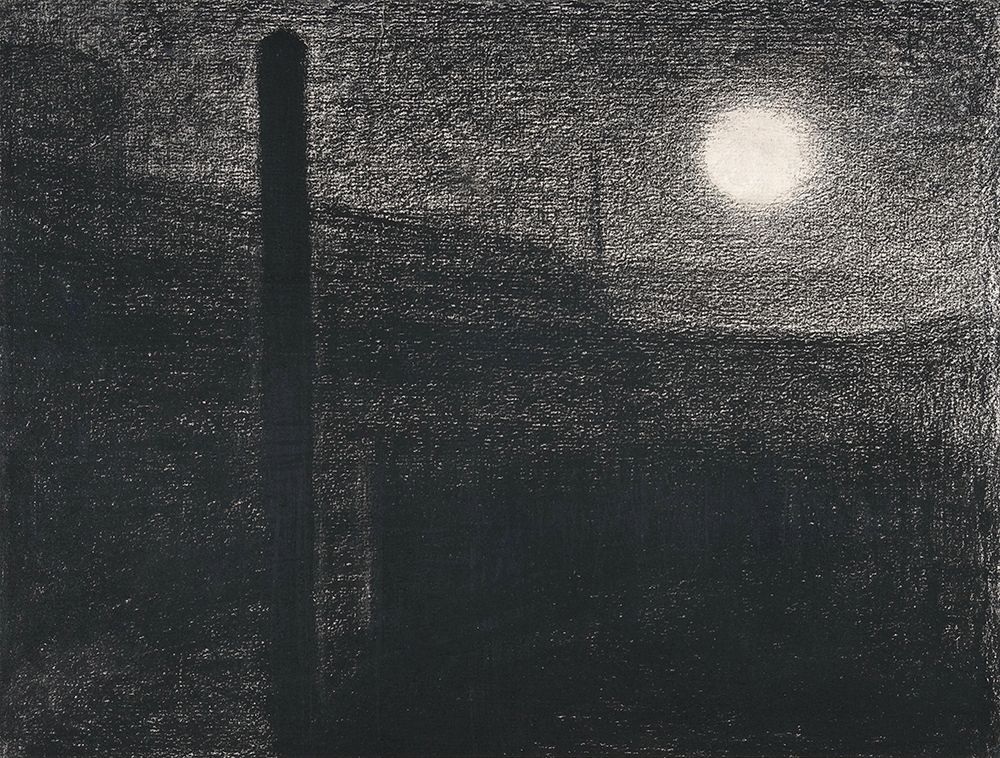 Courbevoie, Factories by Moonlight art print by Georges Seurat for $57.95 CAD