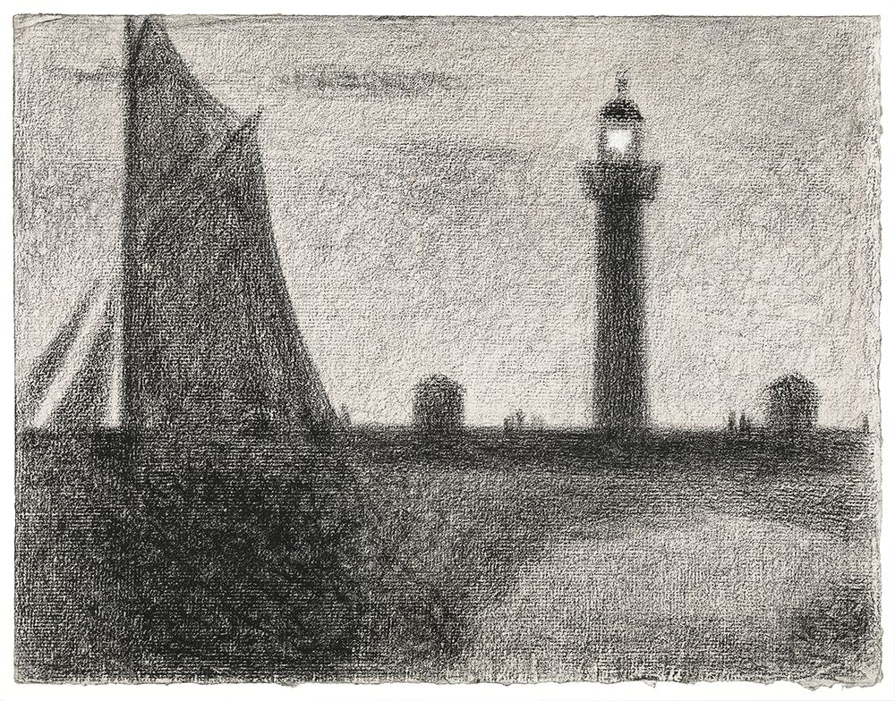 The Lighthouse at Honfleur art print by Georges Seurat for $57.95 CAD