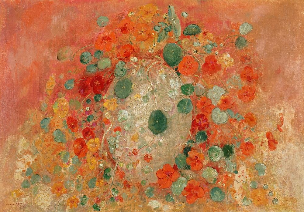 Nasturtiums art print by Odilon Redon for $57.95 CAD
