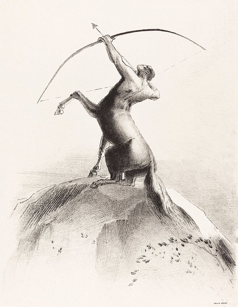 Centaur Aiming at the Clouds art print by Odilon Redon for $57.95 CAD