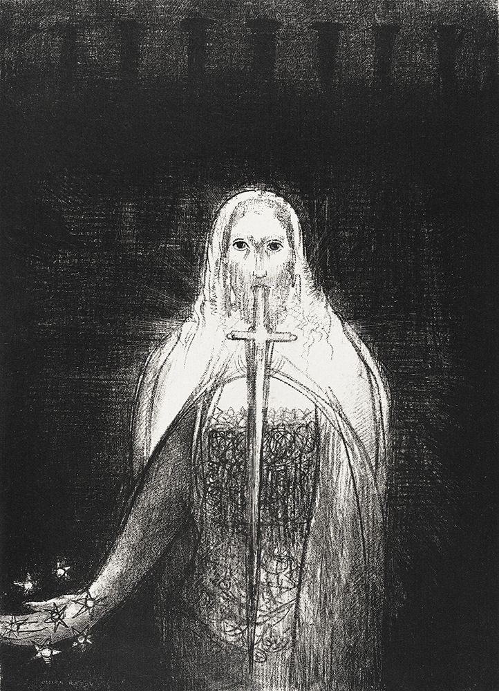 And He Had in His Right Hand Seven Stars, and Out of His Mouth Went a Sharp Two-Edged Sword art print by Odilon Redon for $57.95 CAD