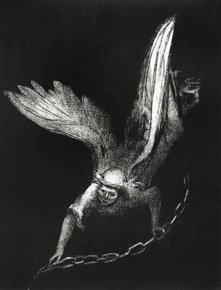 And I Saw an Angel Come Down From Heaven, Having the Key of the Bottomless Pit and a Great Chain in art print by Odilon Redon for $57.95 CAD