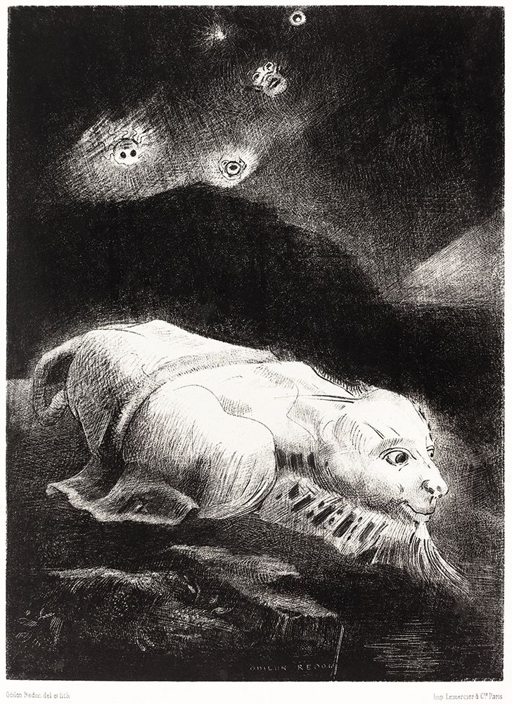 When Life Was Awakening in the Depths of Obscure Matter art print by Odilon Redon for $57.95 CAD