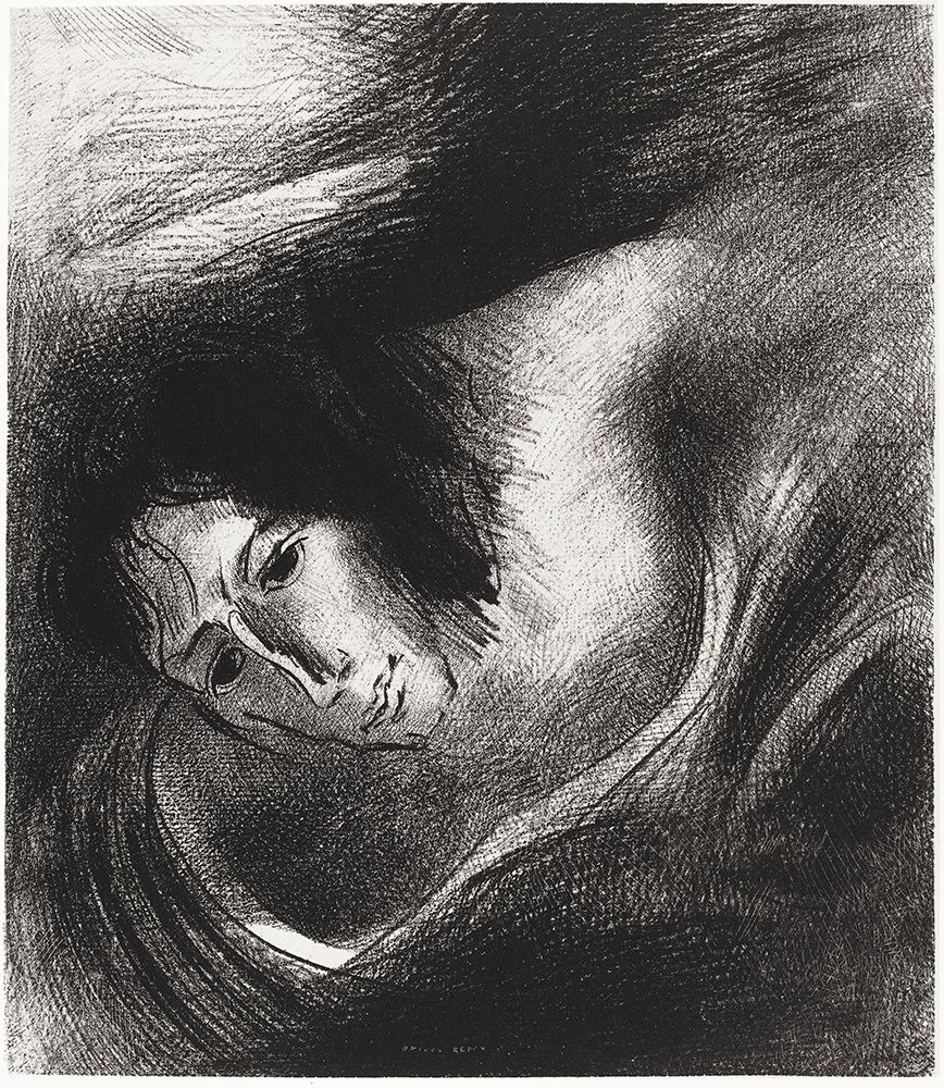 And the Devil That Deceived Them Was Cast Into the Lake of Fire and Brimstone, Where the Beast and t art print by Odilon Redon for $57.95 CAD