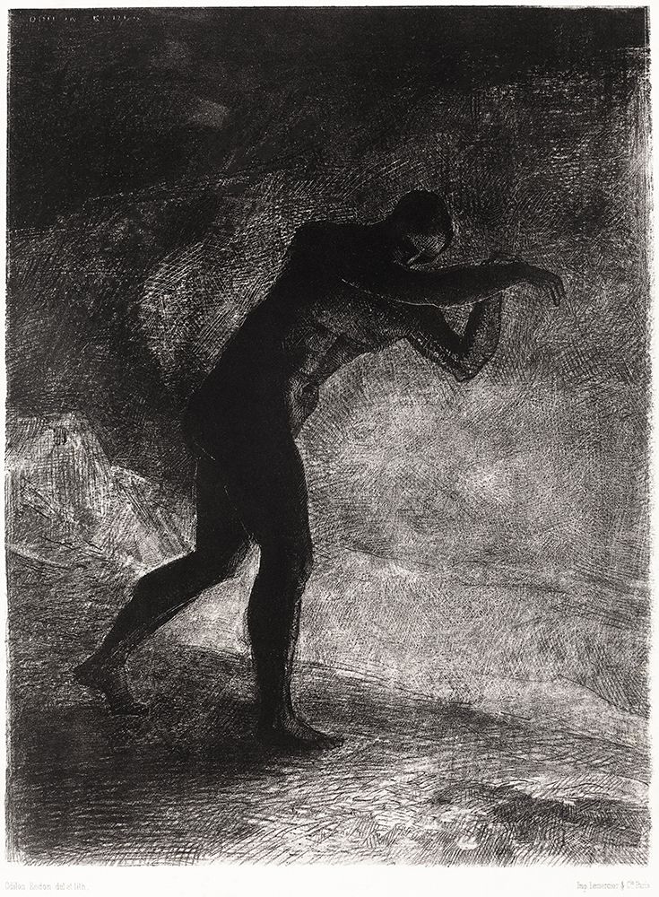 And Man Appeared, Questioning the Earth From Which He Emerged and Which Attracts Him, He Made His Wa art print by Odilon Redon for $57.95 CAD