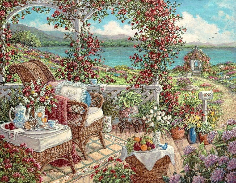 Breakfast On The Veranda art print by Janet Kruskamp for $57.95 CAD