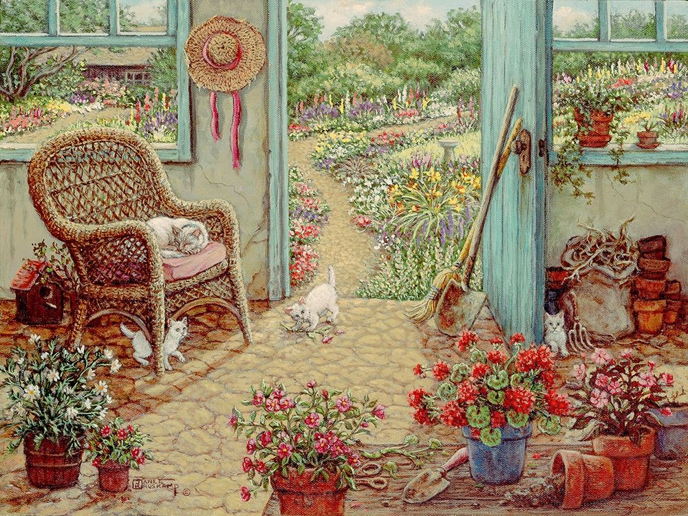 Potting Shed art print by Janet Kruskamp for $57.95 CAD