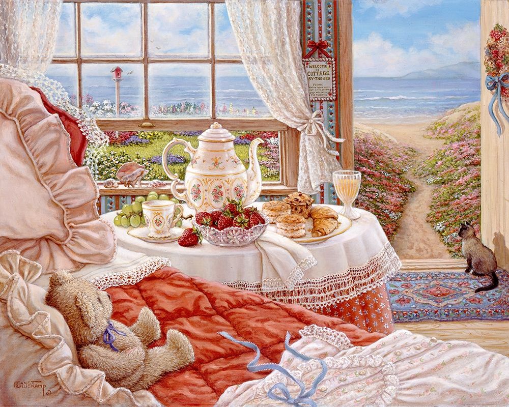 Cottage By The Sea art print by Janet Kruskamp for $57.95 CAD