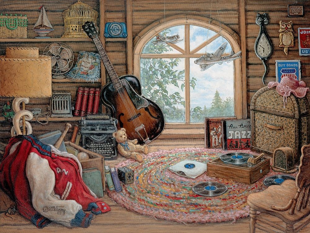 Attic Treasures art print by Janet Kruskamp for $57.95 CAD