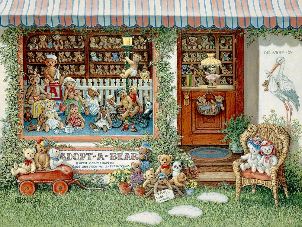 Adopt-A-Bear art print by Janet Kruskamp for $57.95 CAD