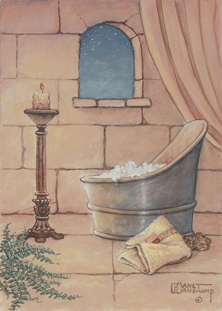 Medieval Bath art print by Janet Kruskamp for $57.95 CAD