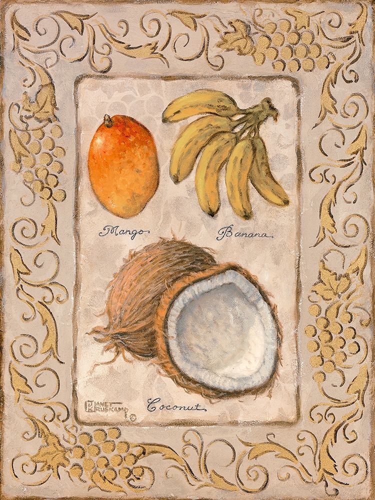Tropical Fruit I art print by Janet Kruskamp for $57.95 CAD