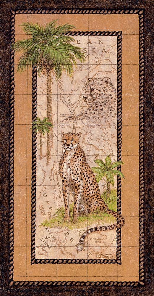 Map with Cheetah art print by Janet Kruskamp for $57.95 CAD