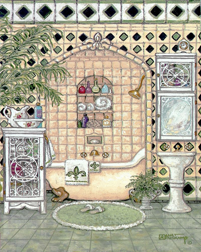 Elegant Bath VI art print by Janet Kruskamp for $57.95 CAD