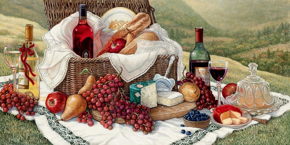 Tuscan Picnic art print by Janet Kruskamp for $57.95 CAD