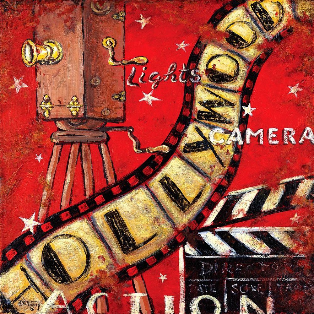 Lights, Camera, Action art print by Janet Kruskamp for $57.95 CAD
