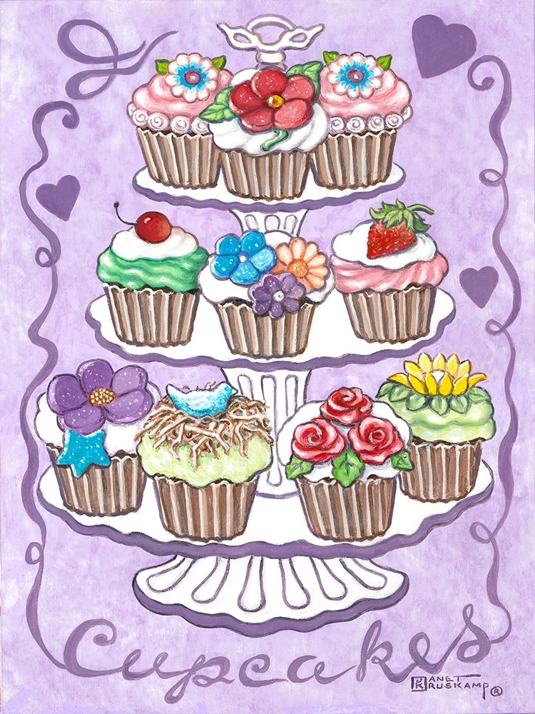 Cupcakes art print by Janet Kruskamp for $57.95 CAD