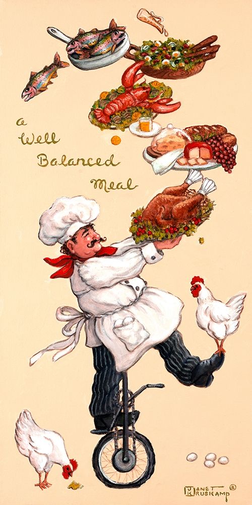 A Well Balanced Meal art print by Janet Kruskamp for $57.95 CAD