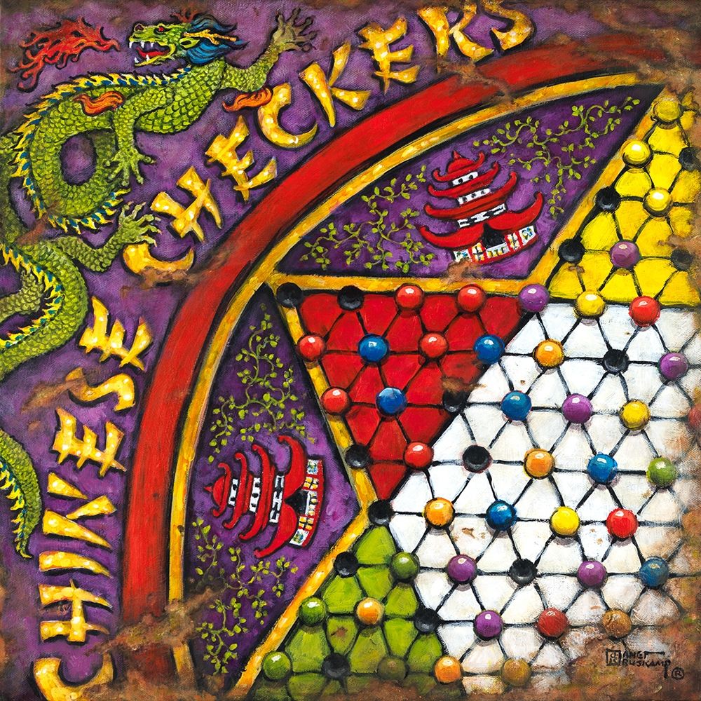 Chinese Checkers art print by Janet Kruskamp for $57.95 CAD