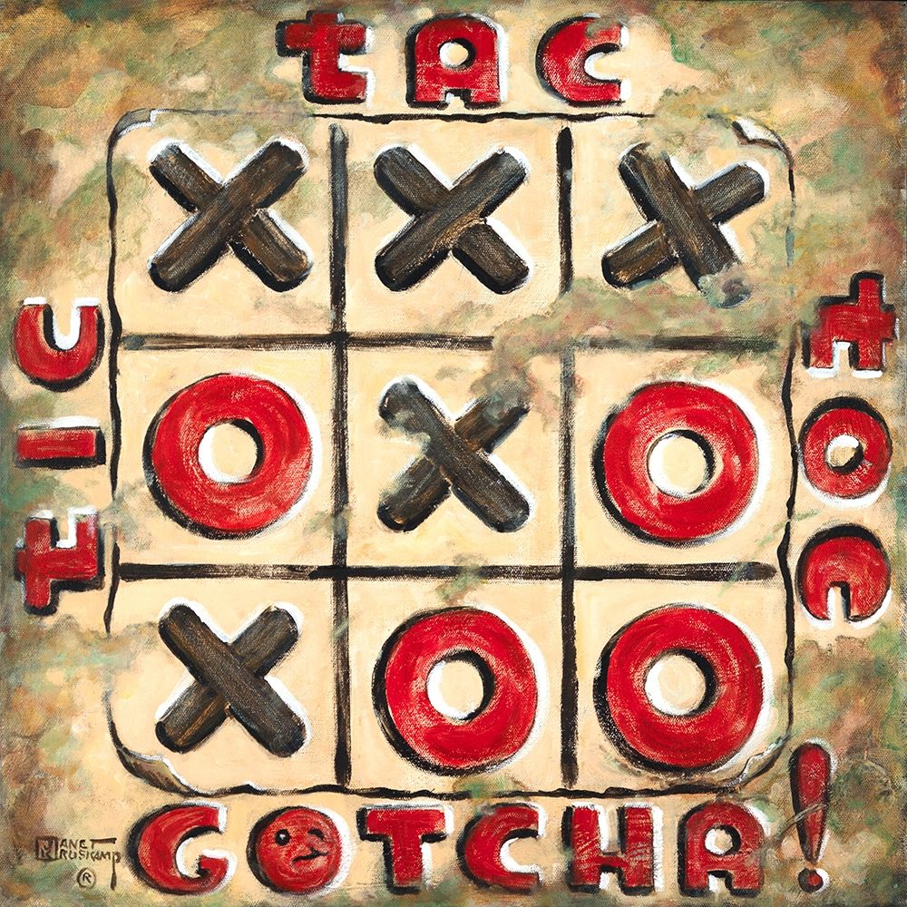 Tic Tac Toe art print by Janet Kruskamp for $57.95 CAD