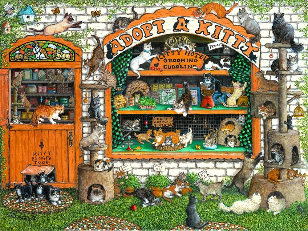 Adopt-a-Kitty art print by Janet Kruskamp for $57.95 CAD