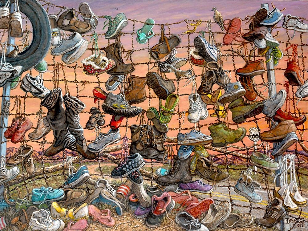 Walking Route 66 art print by Janet Kruskamp for $57.95 CAD