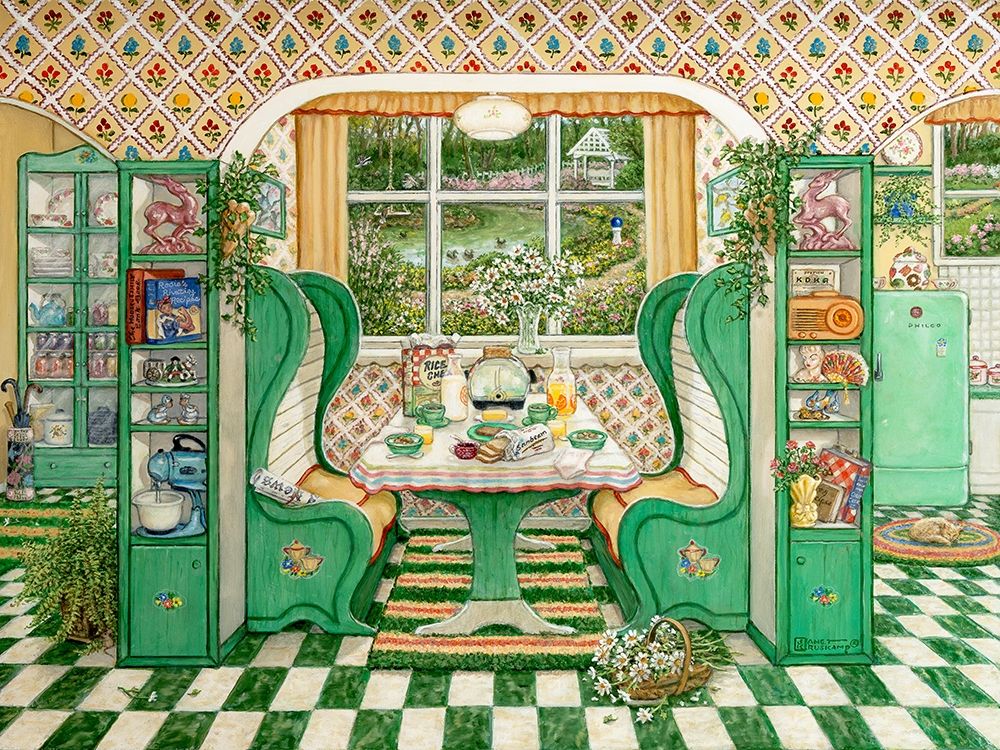 1940s Breakfast Nook art print by Janet Kruskamp for $57.95 CAD