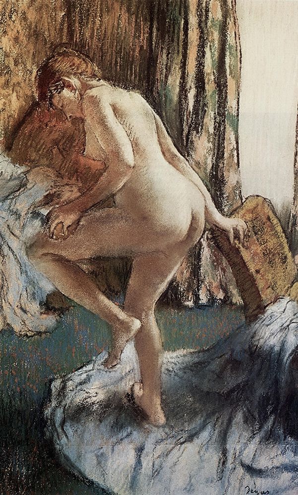 After the Bath by Edgar Degas