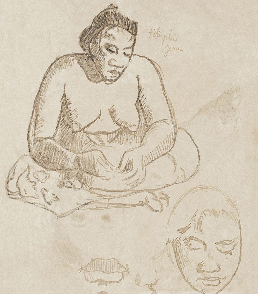 Seated Tahitian Woman art print by Paul Gauguin for $57.95 CAD