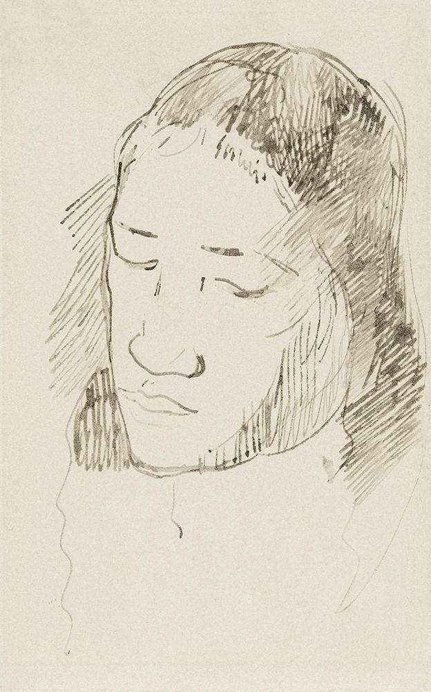 Head of a Tahitian Woman art print by Paul Gauguin for $57.95 CAD
