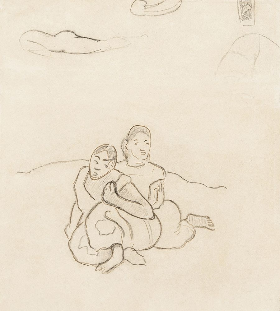 Seated Tahitian Women art print by Paul Gauguin for $57.95 CAD