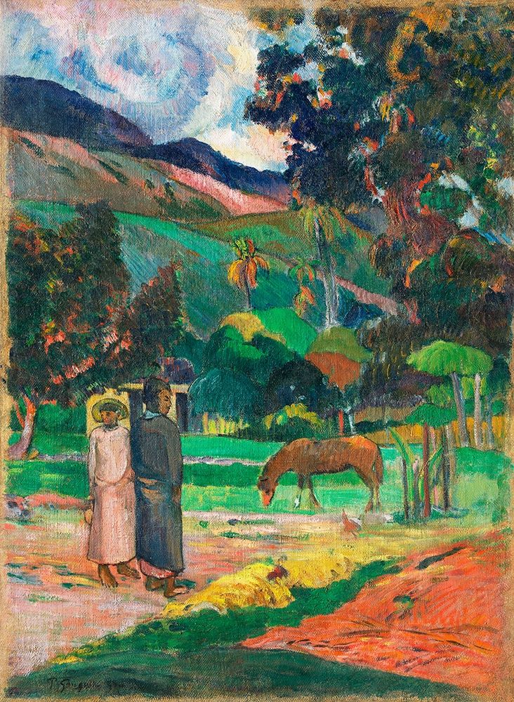 Tahitian Landscape art print by Paul Gauguin for $57.95 CAD