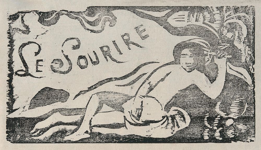 Tahitian Woman, headpiece for Le sourire art print by Paul Gauguin for $57.95 CAD