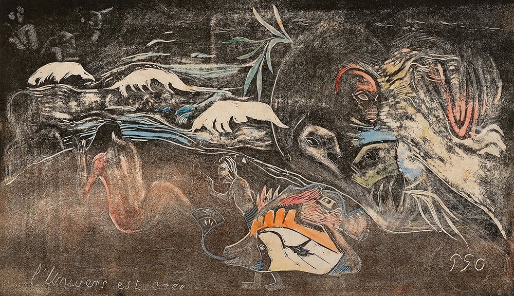 The Universe Is Being Created (Lunivers est cree), from the Noa Noa Suite art print by Paul Gauguin for $57.95 CAD