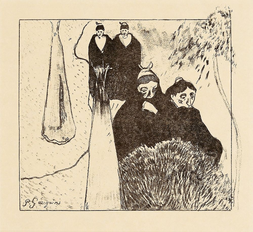 Old Women of Arles, from the Volpini Suite art print by Paul Gauguin for $57.95 CAD