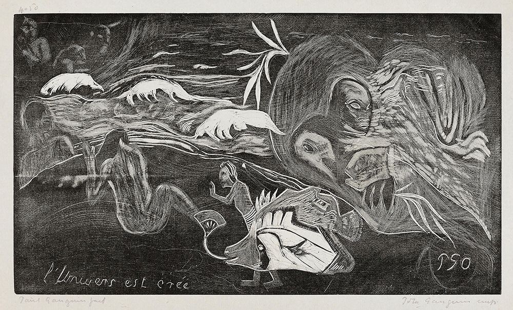 The Universe Is Being Created (Lunivers est cree), from the Noa Noa Suite art print by Paul Gauguin for $57.95 CAD