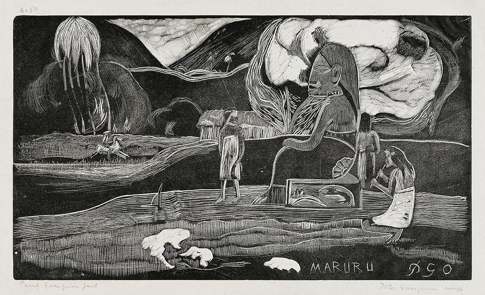 Offerings of Gratitude (Maruru), from the Noa Noa Suite art print by Paul Gauguin for $57.95 CAD