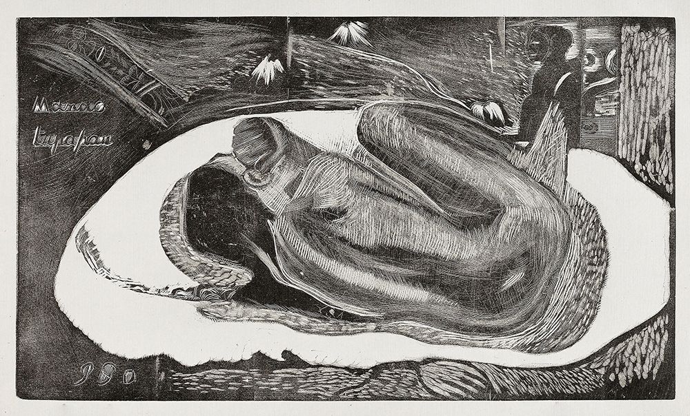 She Thinks of the Ghost or The Ghost Thinks of Her (Manao tupapau), from the Noa Noa Suite art print by Paul Gauguin for $57.95 CAD