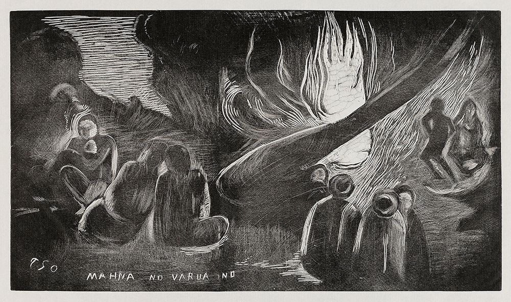 The Devil Speaks (Mahna no varua ino), from the Noa Noa Suite art print by Paul Gauguin for $57.95 CAD