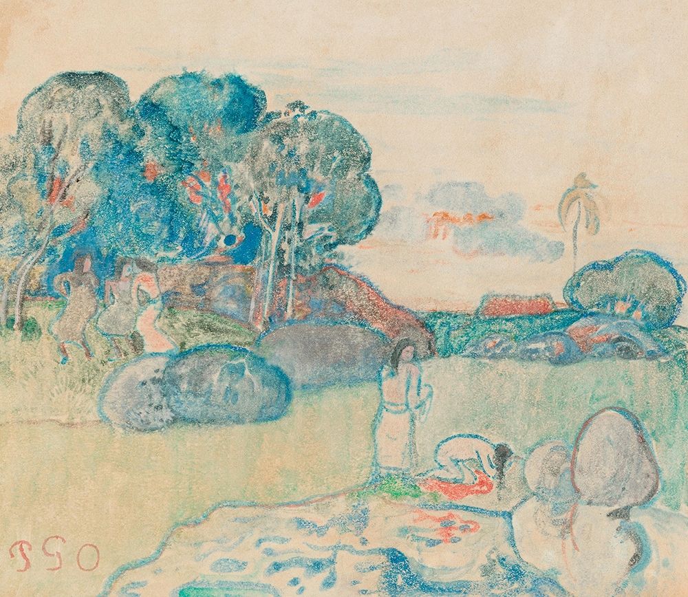 Tahitian Landscape art print by Paul Gauguin for $57.95 CAD
