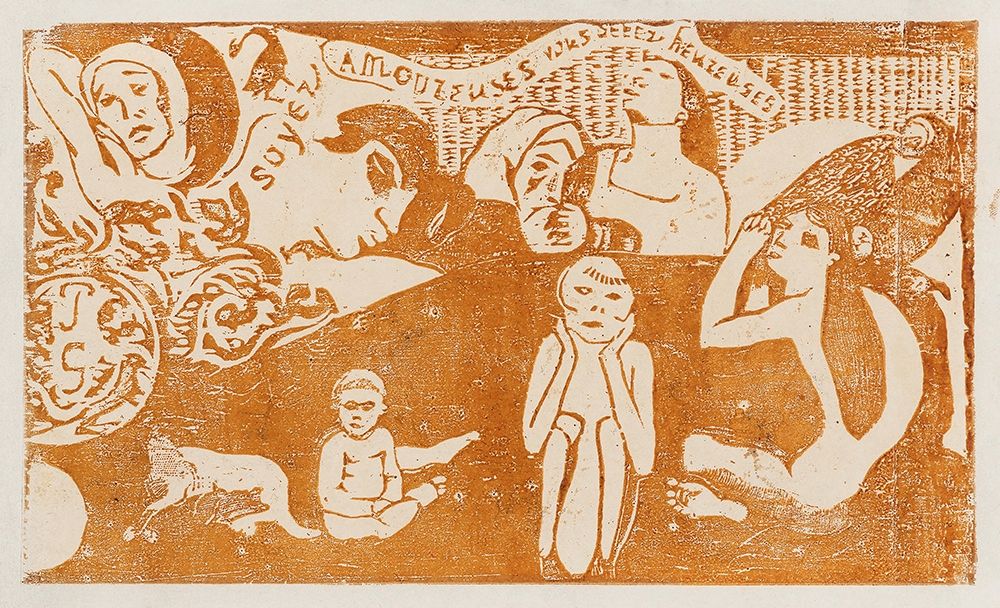Love, and You Will Be Happy (Soyez amoureuses, vous serez heureuses) art print by Paul Gauguin for $57.95 CAD