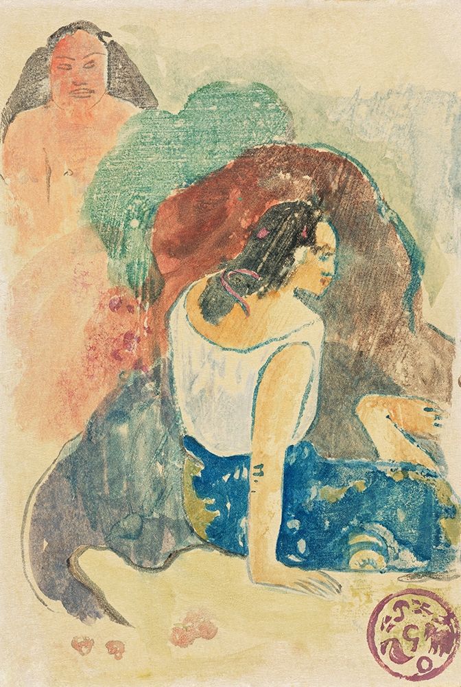 Words of the Devil (Arearea no Varua Ino) art print by Paul Gauguin for $57.95 CAD