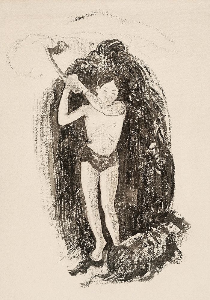 Man with an Ax art print by Paul Gauguin for $57.95 CAD