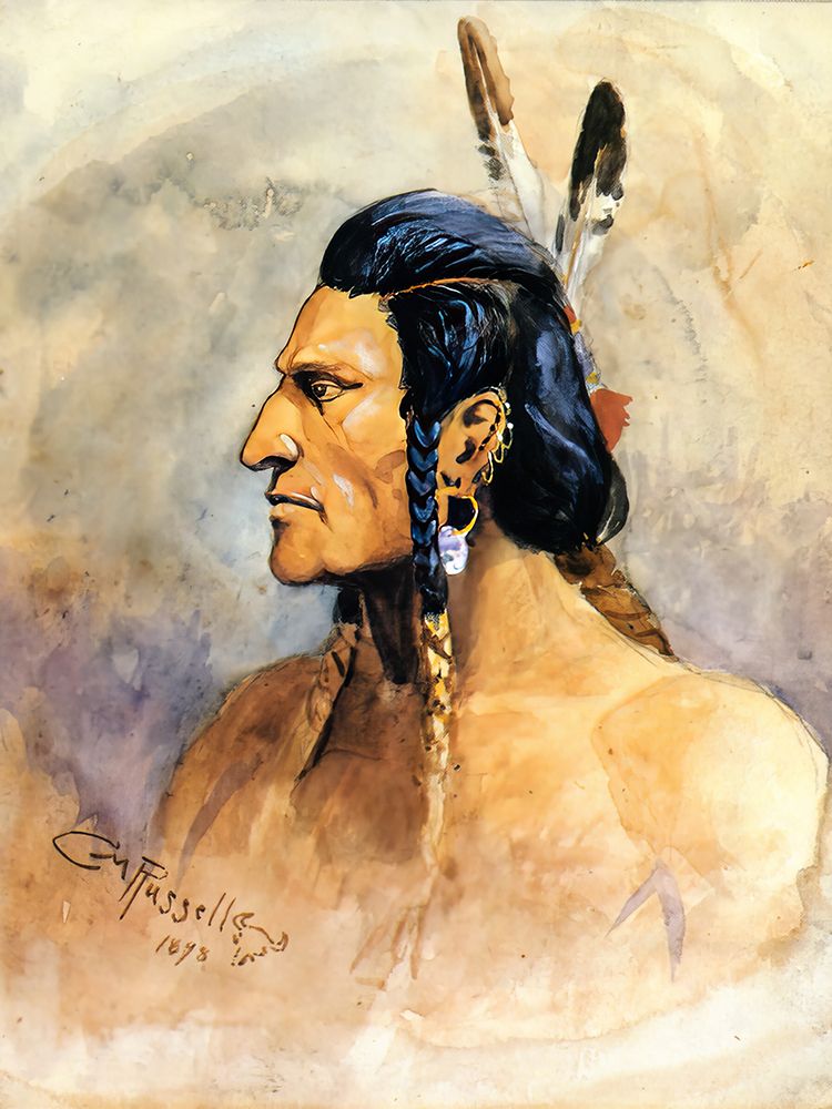 Indian Brave art print by Charles Marion Russell for $57.95 CAD