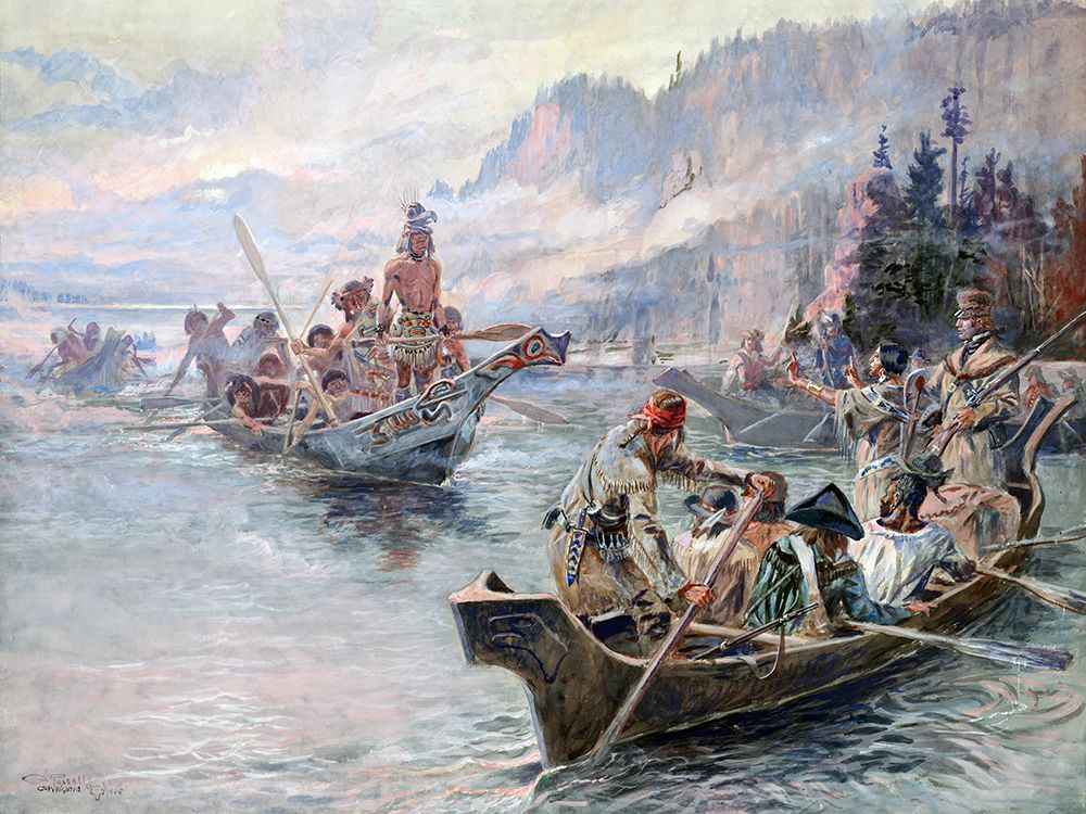 Lewis and clark expedition art print by Charles Marion Russell for $57.95 CAD