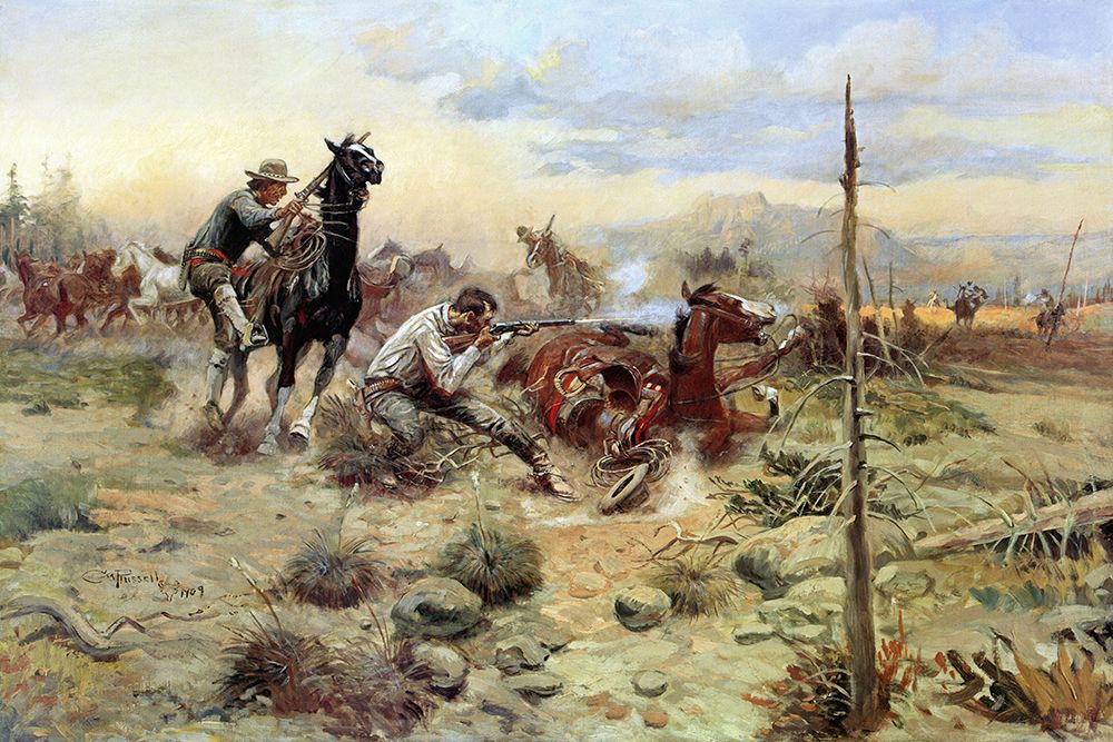 When Horseflesh Comes High art print by Charles Marion Russell for $57.95 CAD