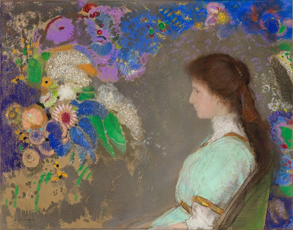 Portrait of Violette Heymann, 1910 art print by Odilon Redon for $57.95 CAD